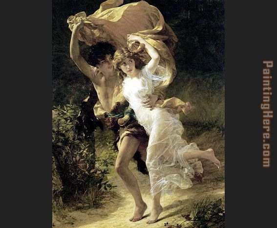 La Tempete painting - Pierre-Auguste Cot La Tempete art painting